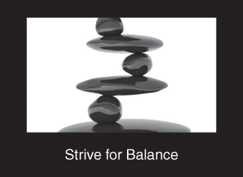 Photo illustration of rock balancing