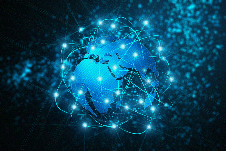 A globe representing our connected world.