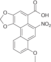 Molecular structure of Aristolochic acid I.