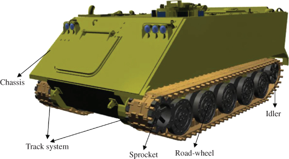 Illustration of rendering of military tanker.