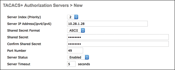 A screenshot shows adding a new TACACS + Authorization Server in the WLC.