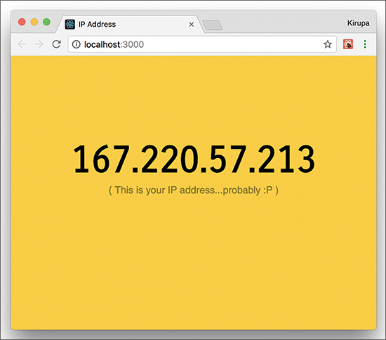 The IP Address: 167. 220.57.213 is displayed in large text at the center of the app screen.