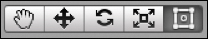A snapshot of the toolbar shows the following tools: move, pan, rotate, scale, and rect (selected).