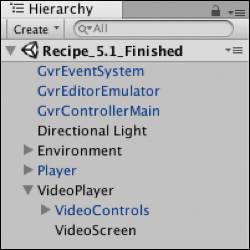 A snapshot of the Hierarchy window is shown.