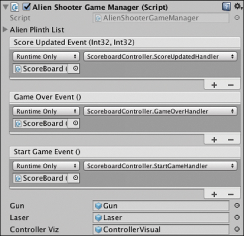 A screenshot shows the Alien Shooter Game Manager Window.