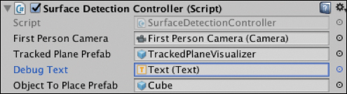 A Surface Detection Controller window is displayed with its fields.
