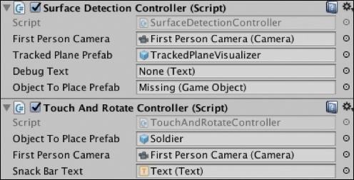 A screenshot of Surface Detection Controller and Touch and Rotate Controller is displayed.