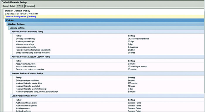 A screenshot represents Windows Group Policy Settings.