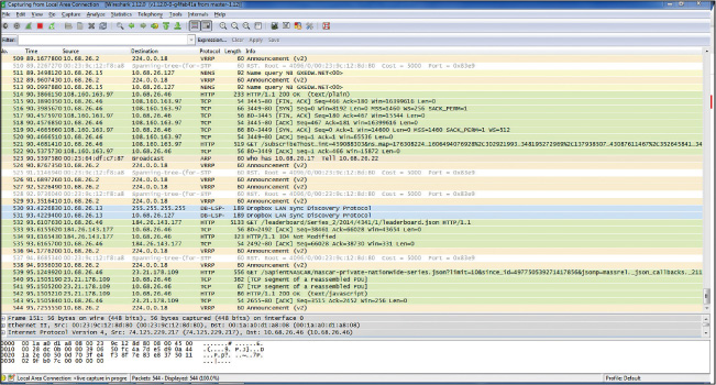 A Wireshark output is displayed.