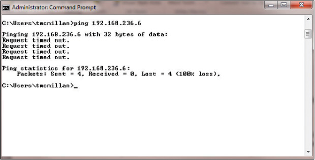 A screenshot of the Command Prompt window in Administrator mode.