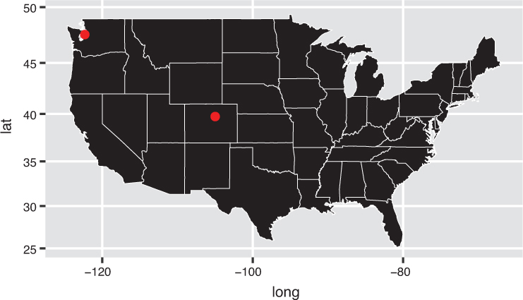 A figure shows the U.S state map.
