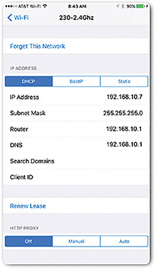 A screenshot shows the iPhone IPv4 address.