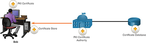 A figure represents the elements of the PKI framework.