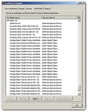 A screenshot shows sample VeriSign Certificates.