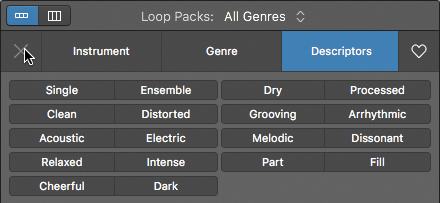 The Logic Pro X loop bowser window features the selection of "X" button.