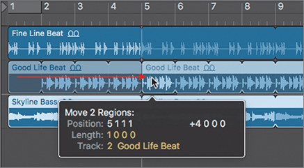 A snapshot features the entities of the help tag that appears on selecting a beat in the interface's workspace.