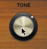 The tone knob in the smart controls pane is shown. The tone knob is dragged up a bit to the right side.