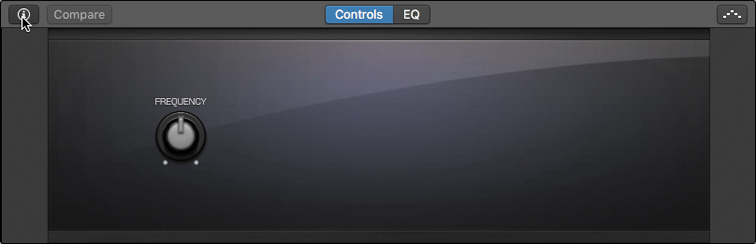The Smart controls pane window is shown. The frequency knob is displayed on the window.