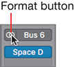 A snapshot of the format button to the left of Bus 6 is presented. This button shows two overlapping circles.