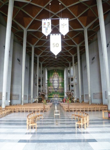 Photo of inside of a cathedral.